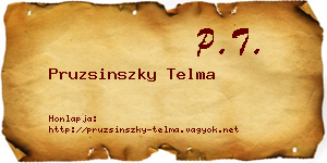 Pruzsinszky Telma névjegykártya
